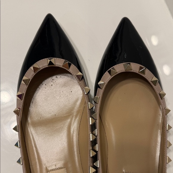 VALENTINO GARAVANI Rockstud leather point-toe flats - Picture 5 of 11